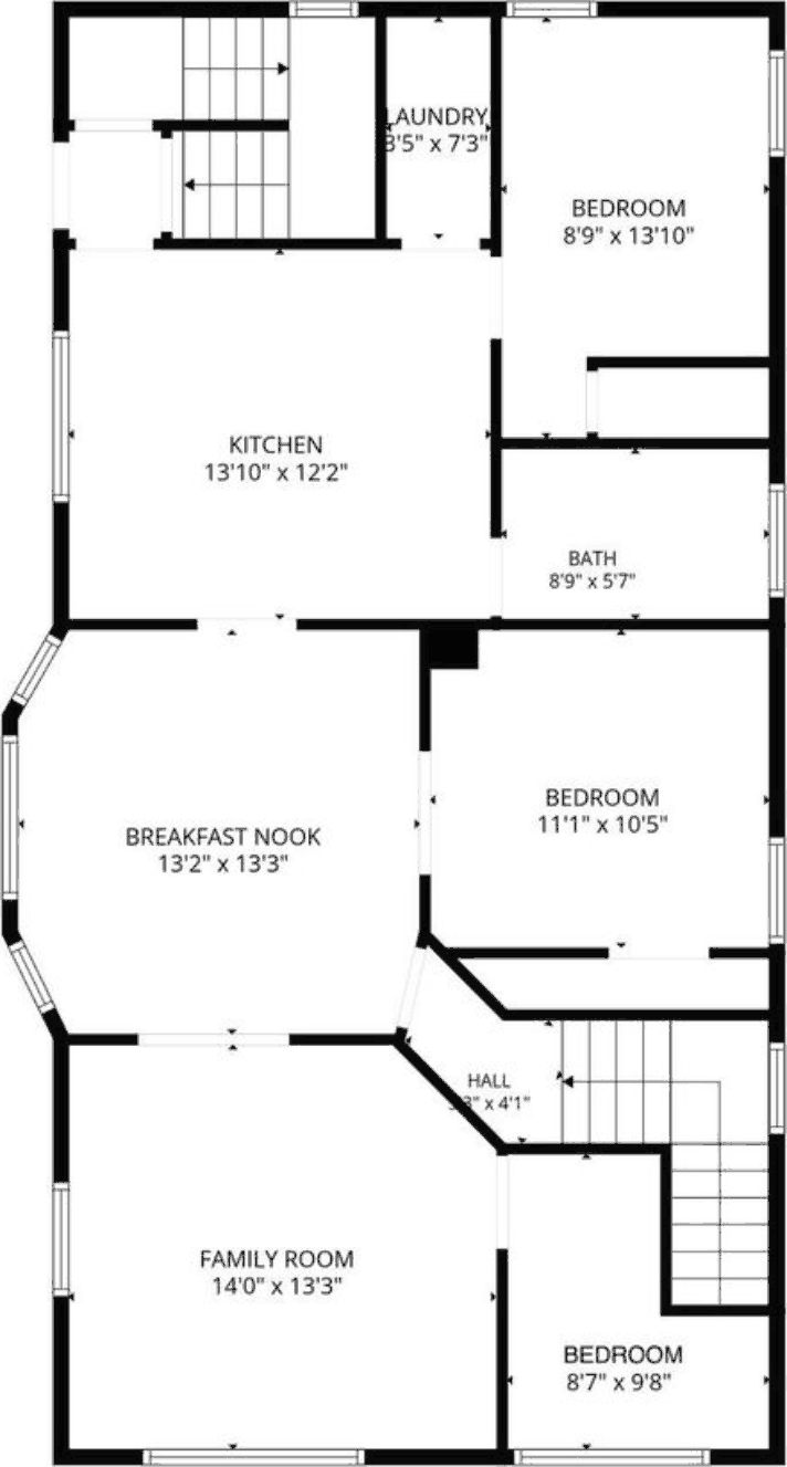 Measured floor plan, upper unit