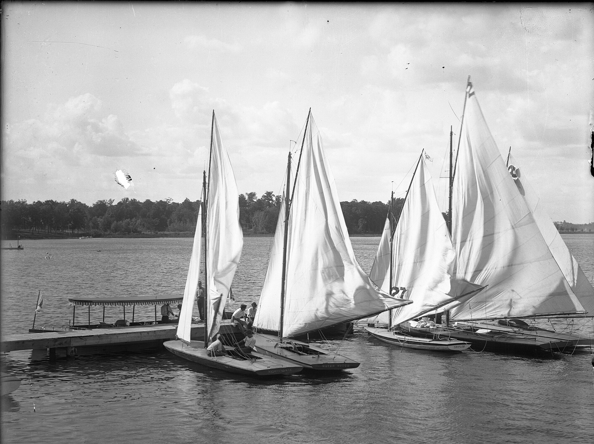 Sailboats at a dock in Tonka Bay