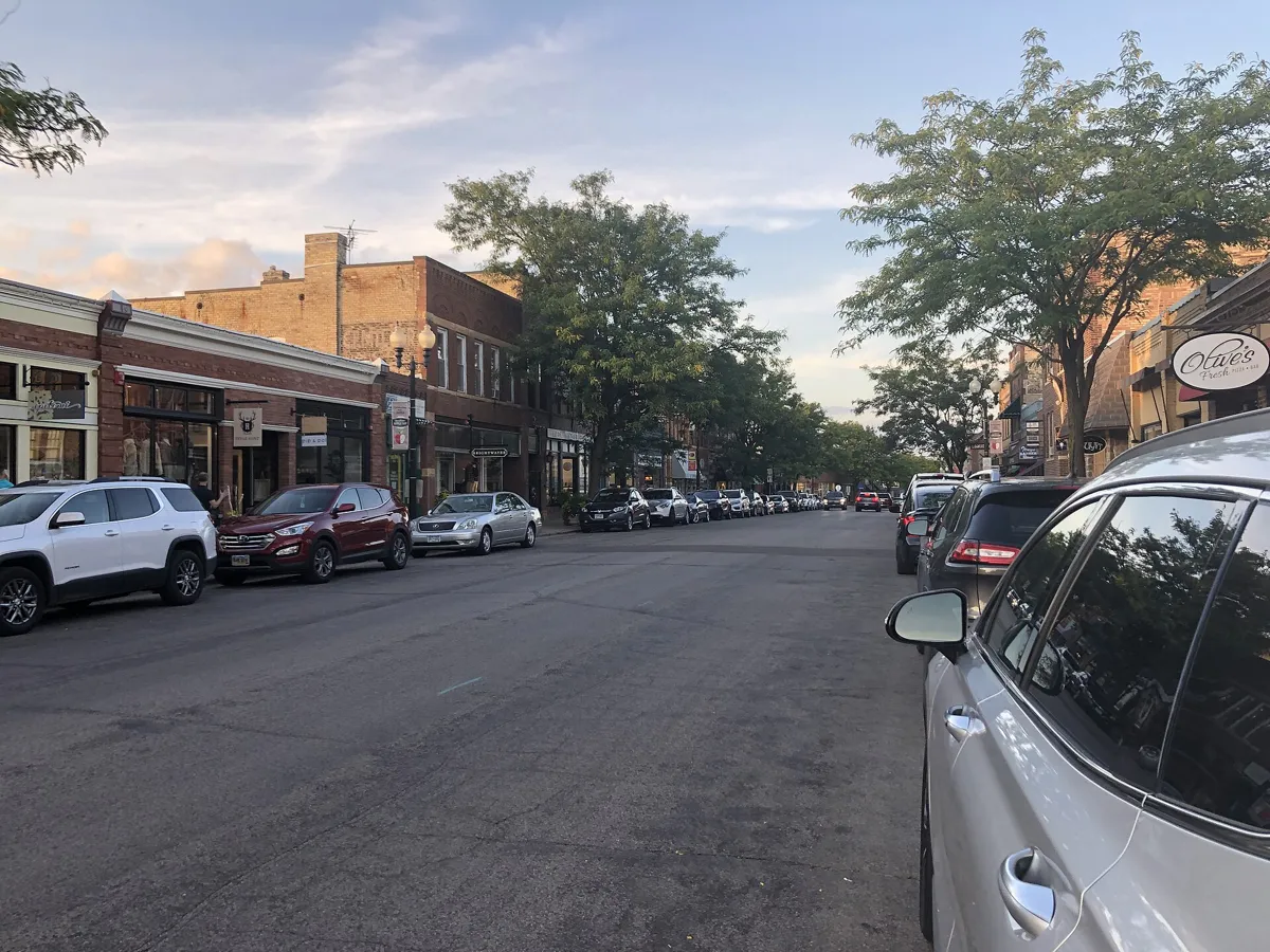 Water Street in downtown Excelsior, Minnesota